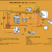 SCHEMA ELETTRICO VESPA SUPER SPORT – VSC 1 (con batteria)