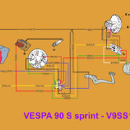 Schema elettrico Vespa 90 S Sprint – V9SS 1